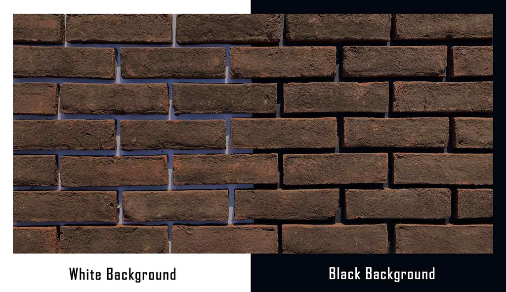 Modular Dark Thin Brick Veneer. Deep Dark Color and Worn-In Look with Textured Surface. Hand Made.