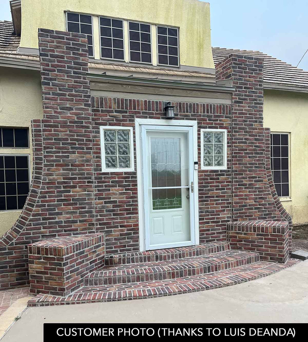 Renewed Antique Brick 2906. Weathered Thin Brick Veneer in 0.5″ Thickness. Distressed Surface with Authentic Aged Feel.