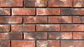 Modular Stained Thin Brick Veneer. Weathered Patina with Deep Terracotta tones &amp; black and white shades on the surface. 1/2″ in Thickness.