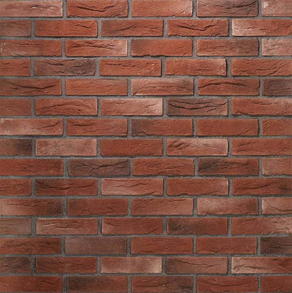 Aura Brick 1009. Rustic Red Brick Veneer. 1/2″ Thickness. Textured Finish for Authentic Look