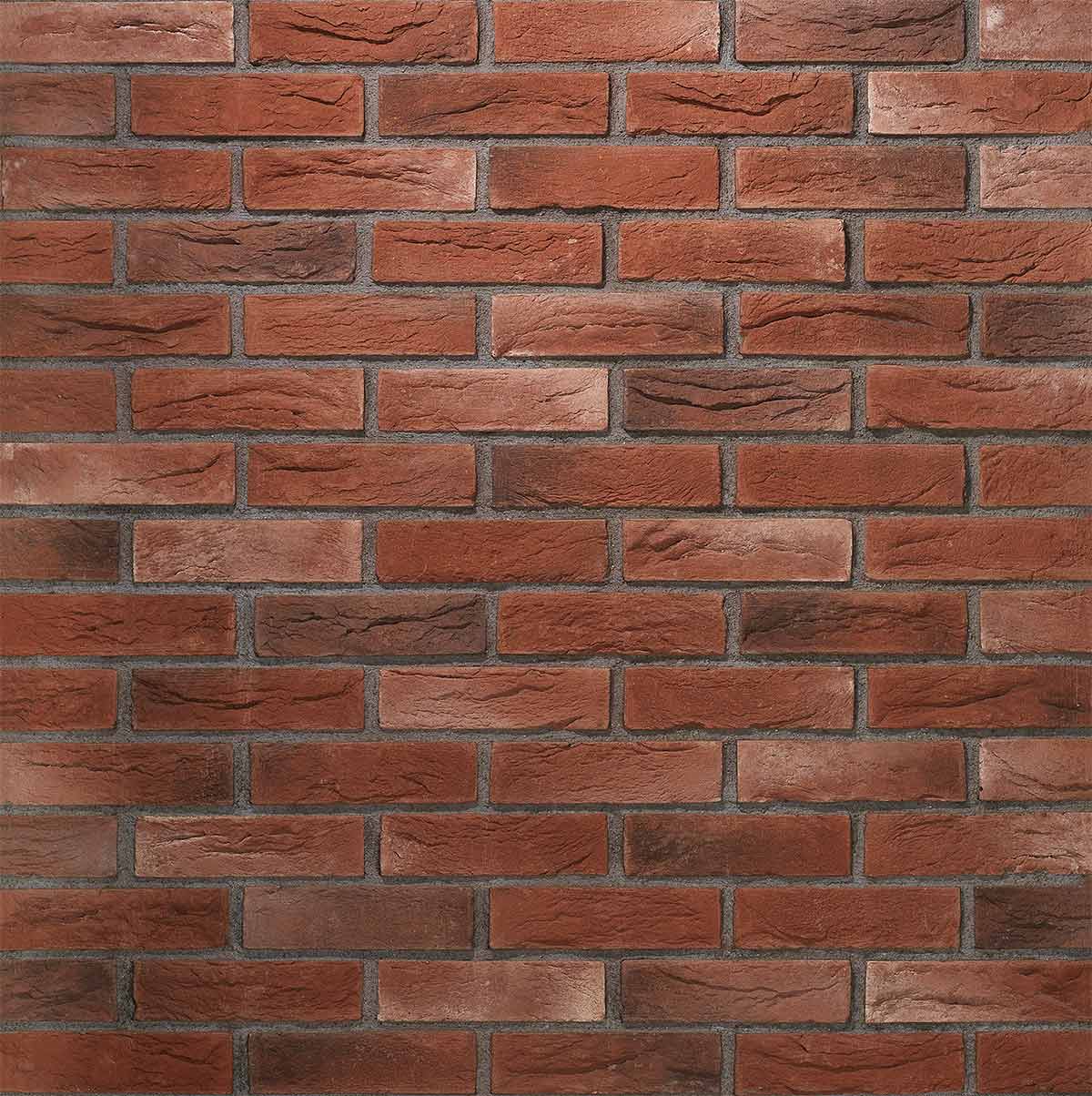 Aura Brick 1009. Rustic Red Brick Veneer. 1/2″ Thickness. Textured Finish for Authentic Look