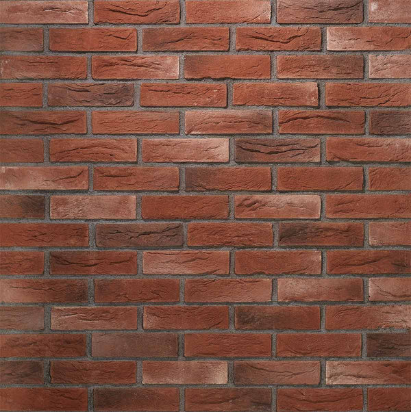 Aura Brick 1009. Rustic Red Brick Veneer. 1/2″ Thickness. Textured Finish for Authentic Look