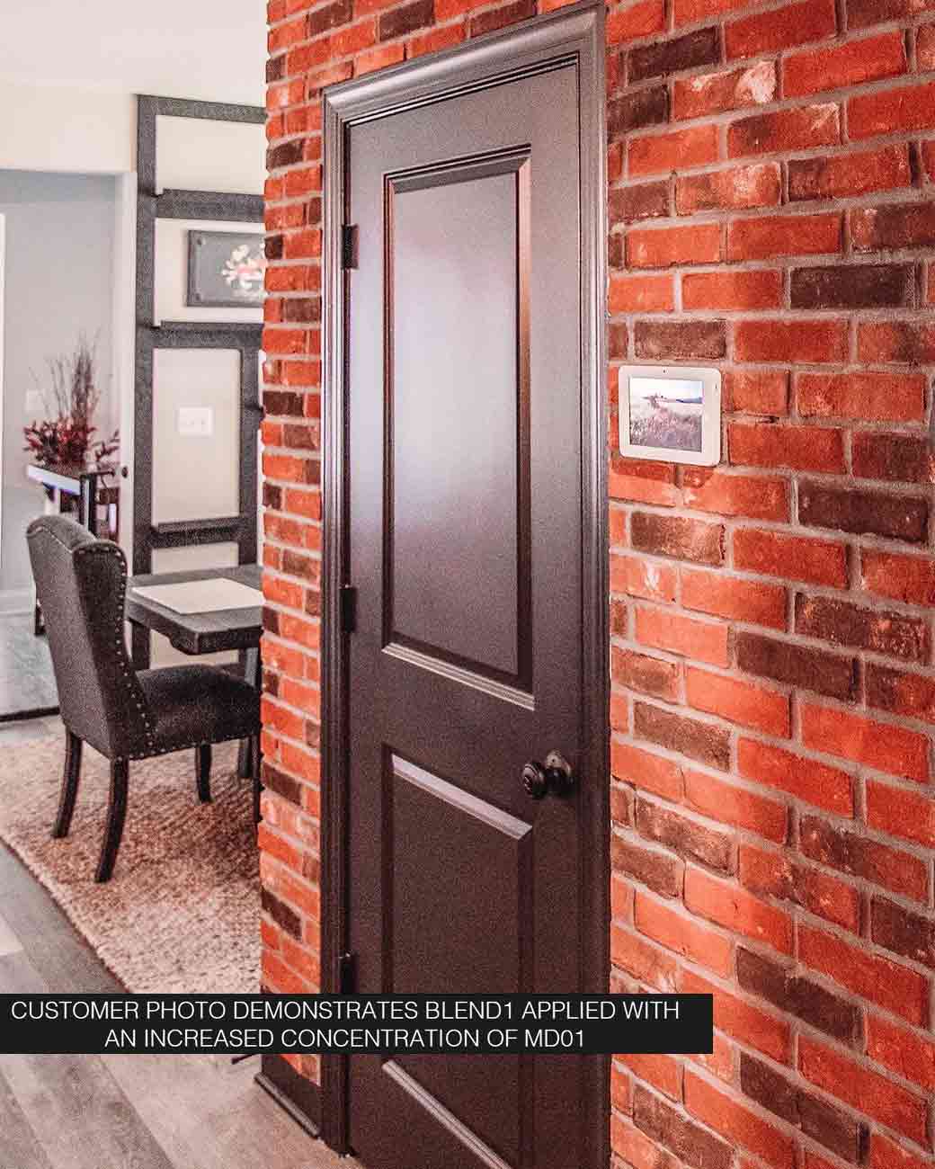 Blend 1 (Modular Thin Brick Veneer). Unique Blend of Four Distinct Textures and Colors for a Rich, Layered Finish.