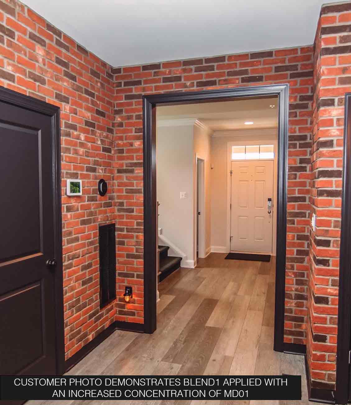 Blend 1 (Modular Thin Brick Veneer). Unique Blend of Four Distinct Textures and Colors for a Rich, Layered Finish.