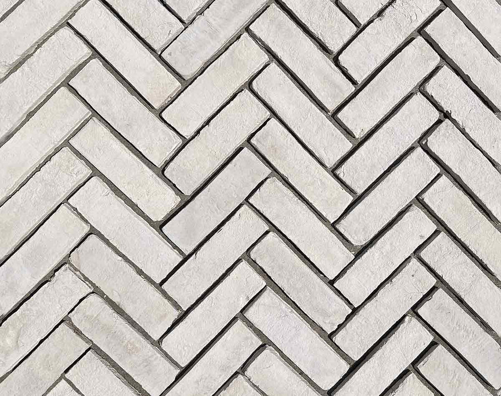 Cream Flooring Brick. 3/4″ Thick Brick Paver. Soft Cream Hue with Subtle Pink Undertones, Featuring a Slightly Textured Finish. Warm and Inviting Appearance.