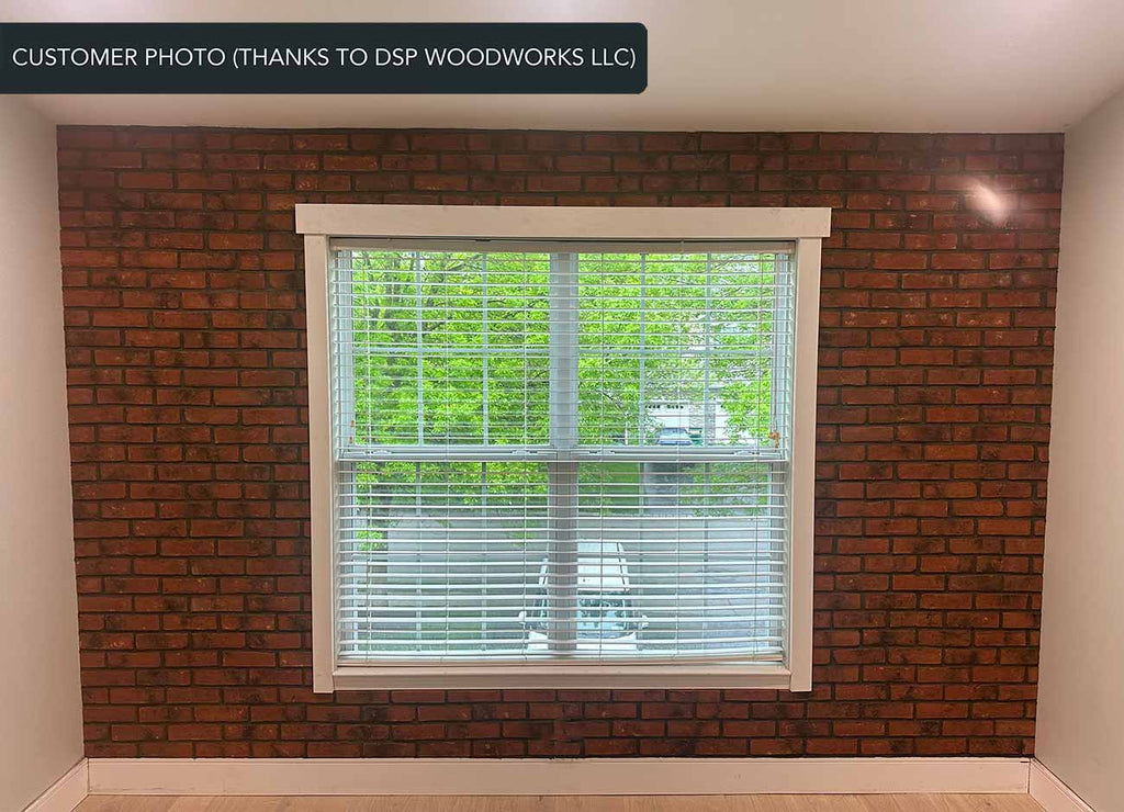 Bordeaux Modular Thin Brick Veneer. Deep Terracotta Background with Black Shades on Surface. Rough-Textured Finish with Vintage Character.