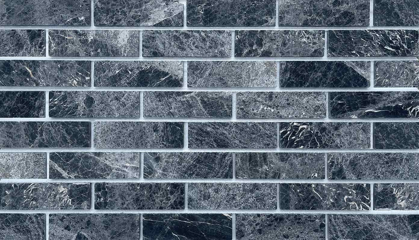 Marble Brick - Black Thin Brick Veneer | Brick My Walls