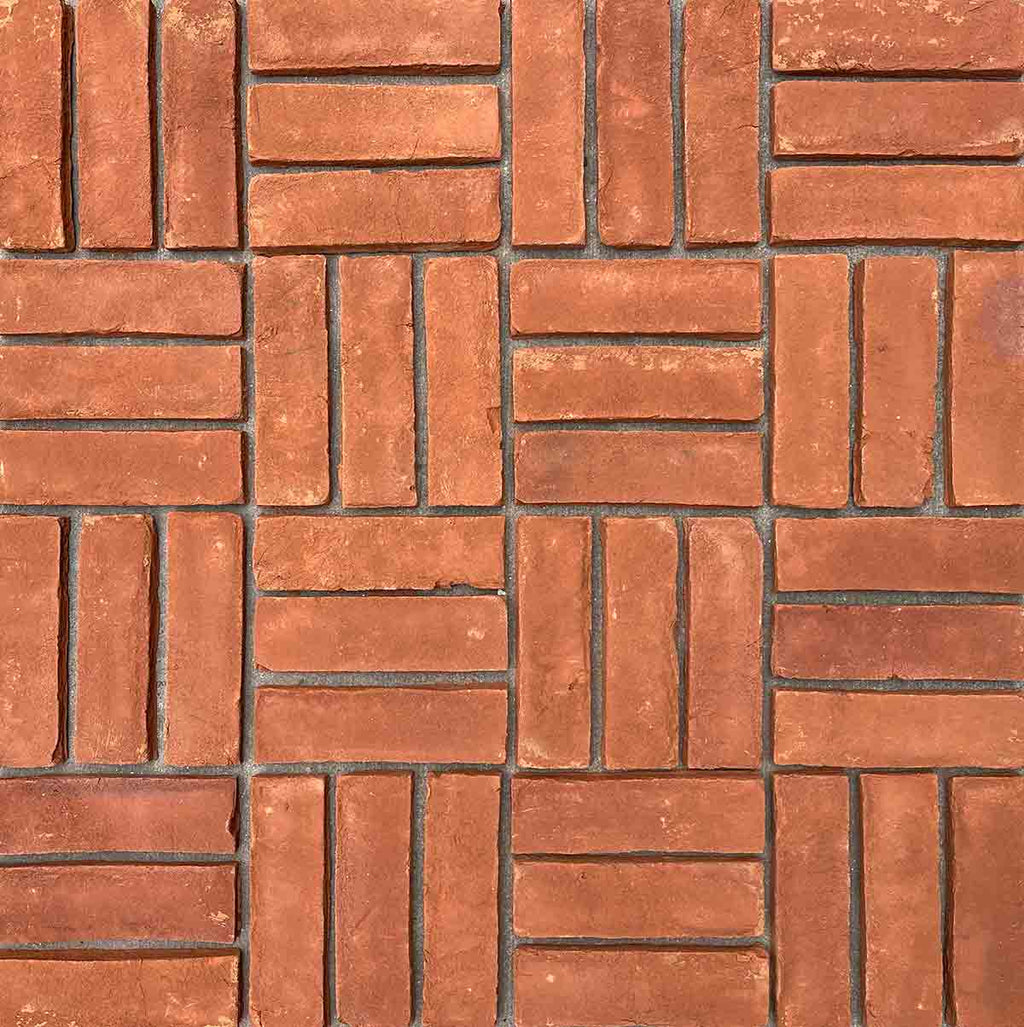 Red Flooring Brick. 3/4″ Thick Brick Paver. Deep Terracotta Red with Natural Variation, Subtle Weathered Look for Classic Charm.