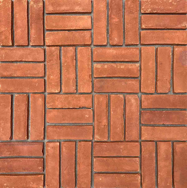 Red Flooring Brick. 3/4″ Thick Brick Paver. Deep Terracotta Red with Natural Variation, Subtle Weathered Look for Classic Charm.