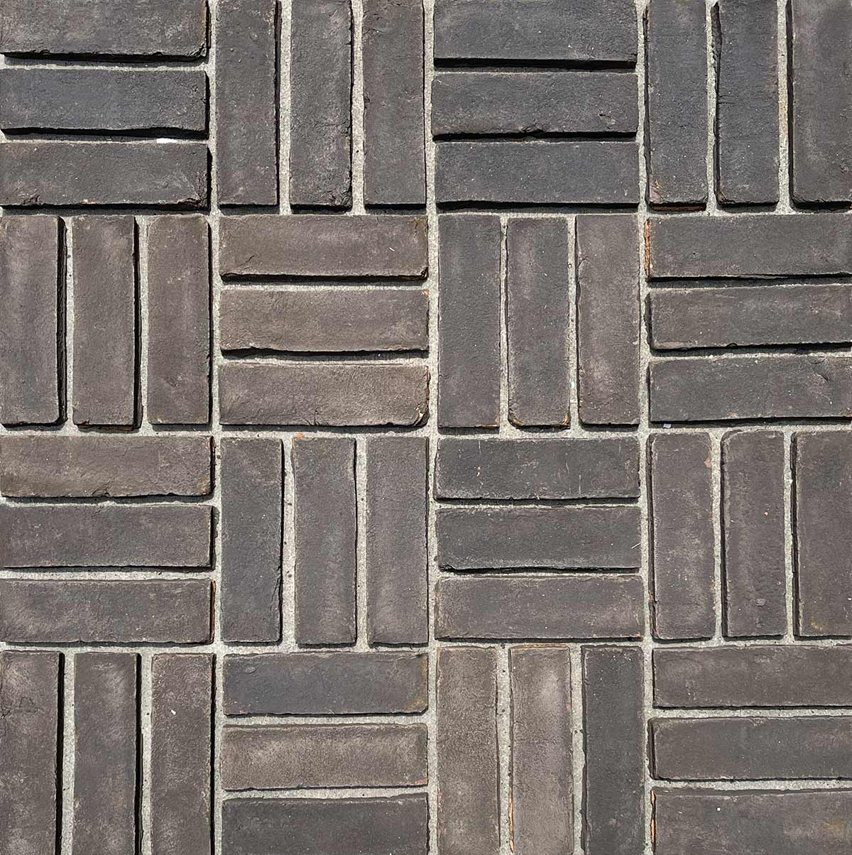 Shadow Flooring Brick. 3/4″ Thick Brick Paver. Deep Brown with Matte Finish. Ideal for Creating a Modern Aesthetic with a Touch of Industrial Edge.