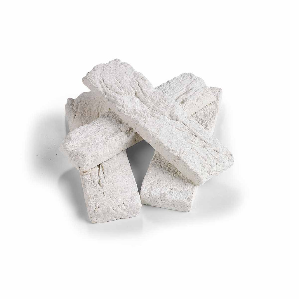 Windy Brick 1101. White Thin Brick Veneer. Handcrafted Look with Tumbled Edges. Half-Inch Thickness.