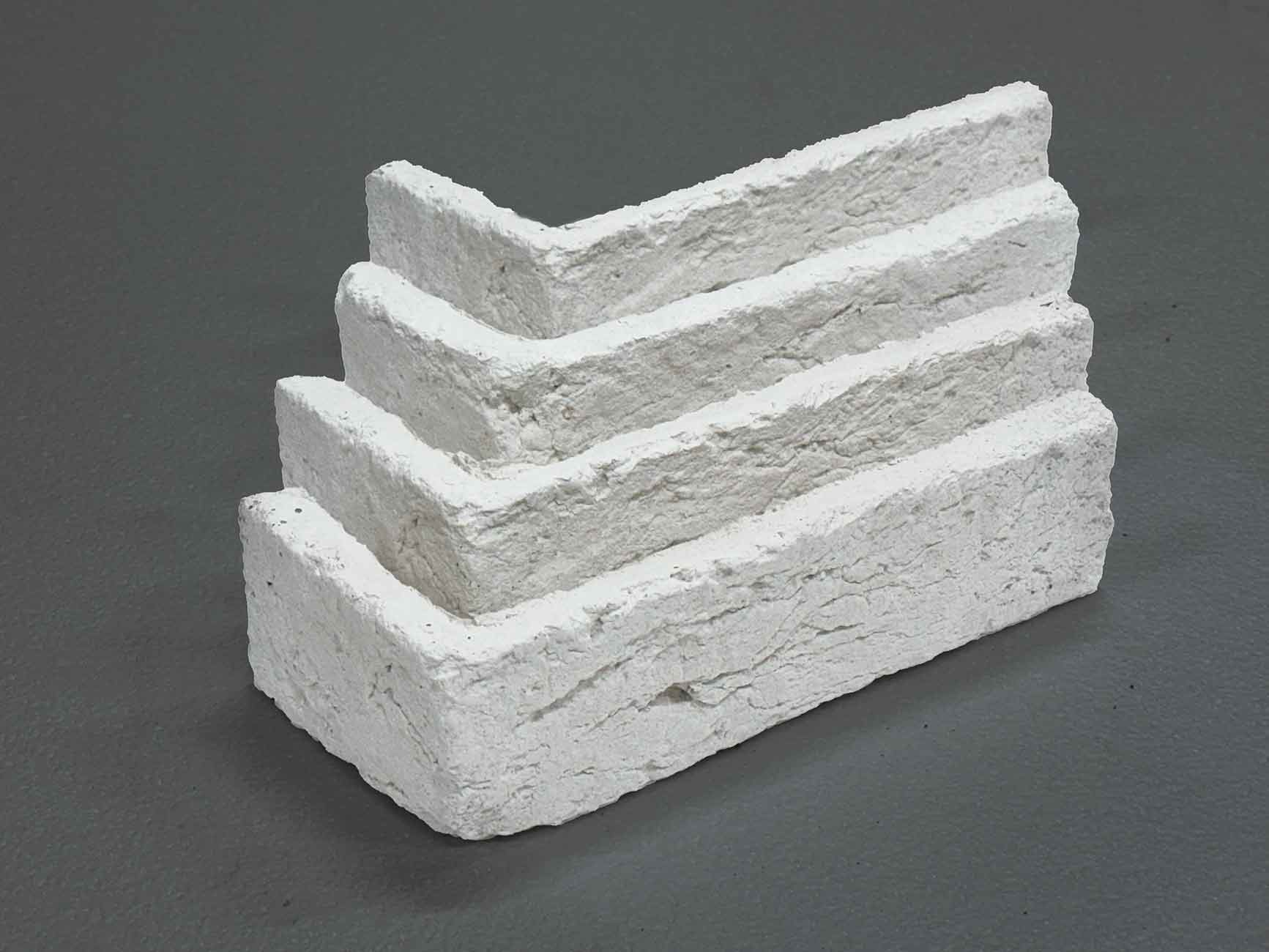 Windy Brick 1101. White Thin Brick Veneer. Handcrafted Look with Tumbled Edges. Half-Inch Thickness.